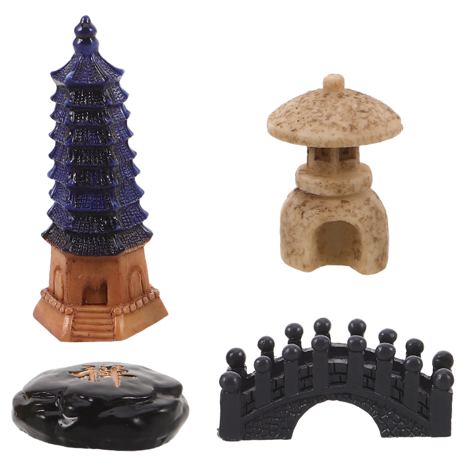 Bonsai Zen Garden Set - 4 pièces d'accessoires de jardin zen