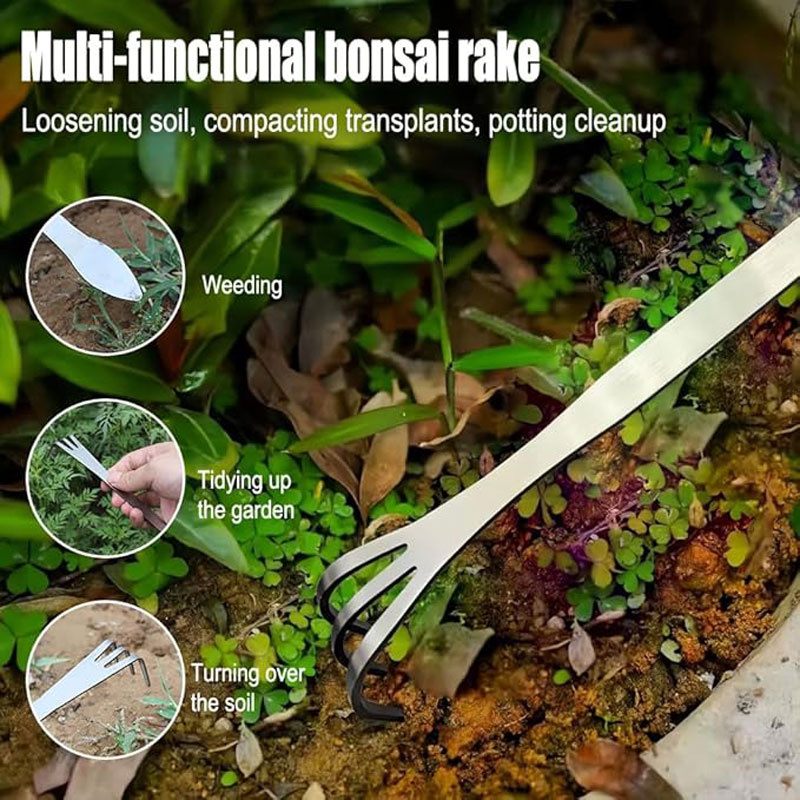 Râteau à racines en acier inox - Bonsai Garden Accessories avis et prix