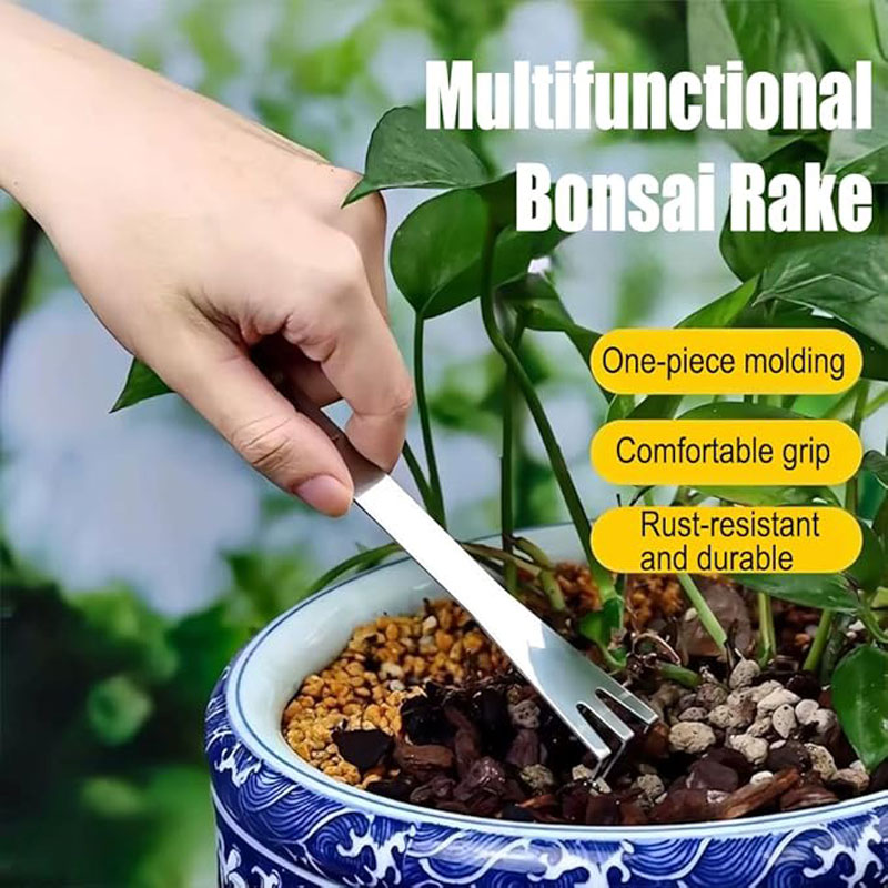 Râteau à racines en acier inox - Bonsai Garden Accessories avis et prix