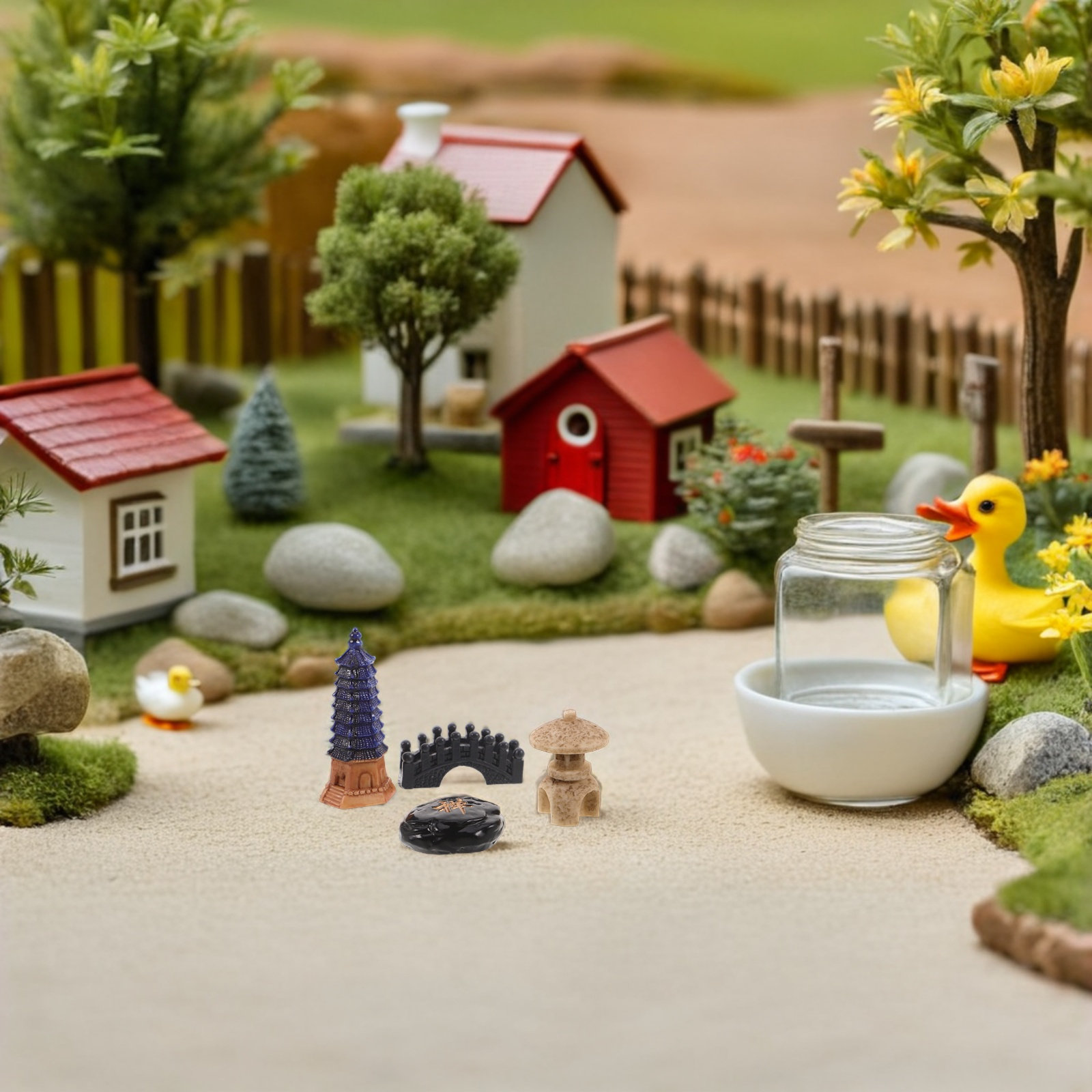 4 pièces d'accessoires de jard - Bonsai Zen Garden Set avis et prix